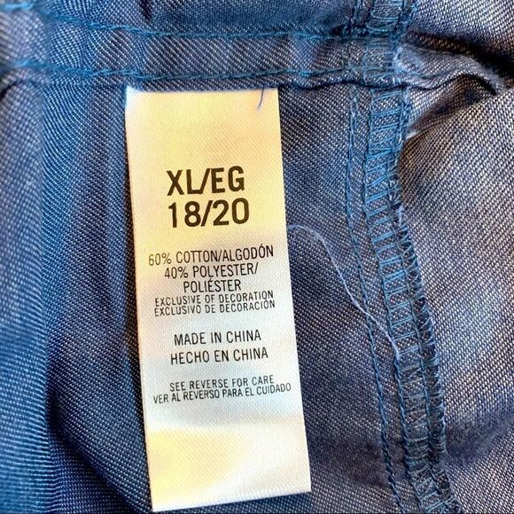 Nautica Button-Down Collared Navy Blue ColorBlock Untuck Shirt Boy’s XL NWT - Picture 9 of 10